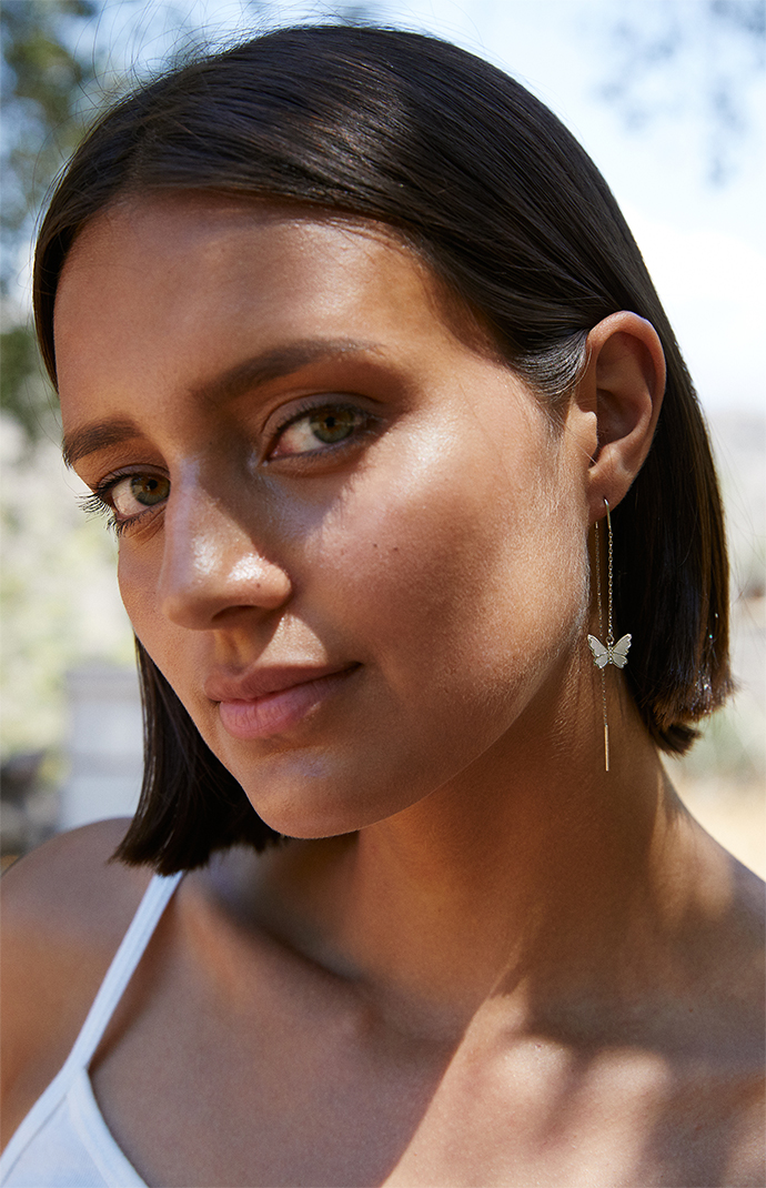 John Galt BUTTERFLY DROP EARRINGS PacSun