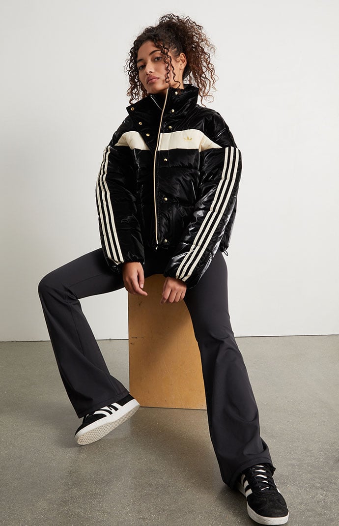 maravilloso pizarra salida adidas Eco Black Ski Chic Puffer Jacket | PacSun