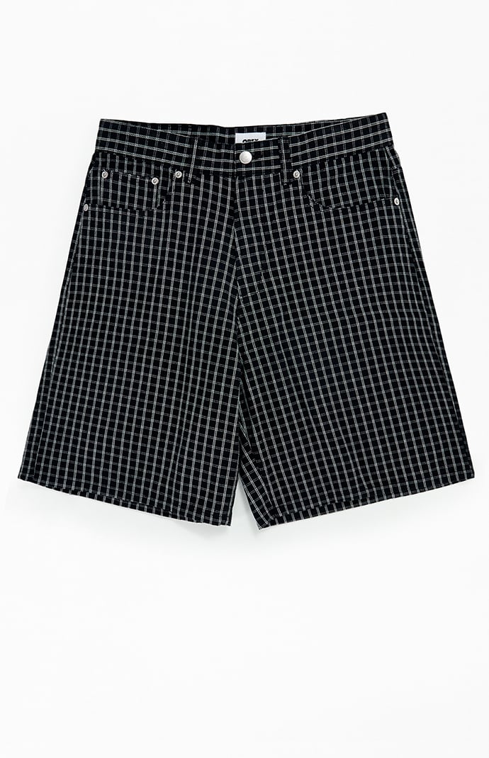 ハーフ・ショートパンツ OBEY SS25 BAGGY DENIM SHORT (172100090 LIN) Obey Plaid Baggy Denim Shorts | PacSun