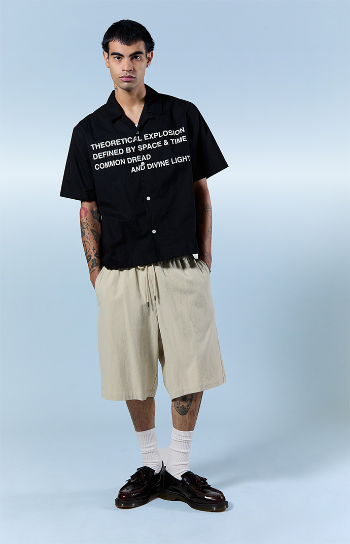 Pacsun Cream Aaron Paisley Mesh Volley Shorts | Pacsun