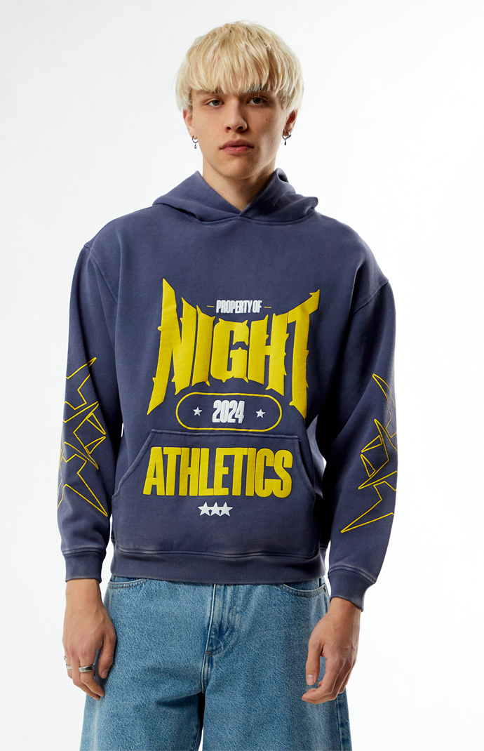 Nightlab Blue Washed Gym Hoodie | Pacsun