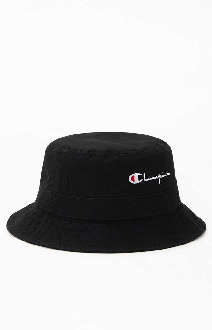 Champion Garment Washed Relaxed Bucket Hat - Black - L/XL