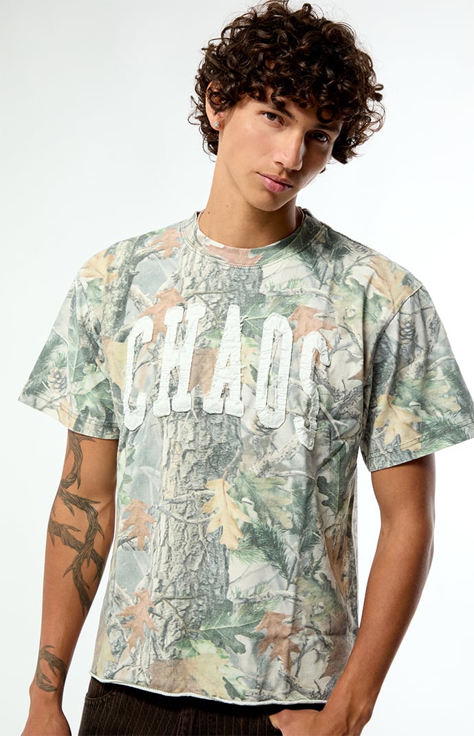 Pacsun Chaos Camo Cropped T-Shirt | Pacsun