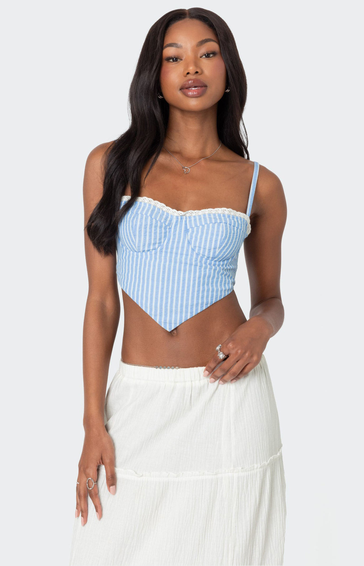 Edikted Puckered Triangle Corset | Pacsun