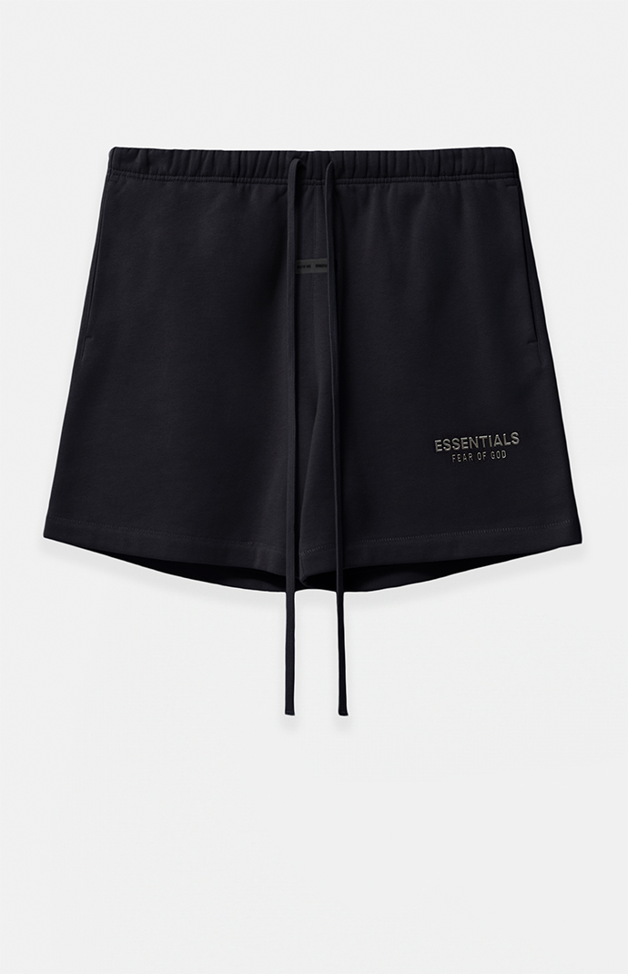 Sサイズ essentials fog pacsun ショーツ 黒 Fear of God ESSENTIALS Jet Black Soccer Fleece Sweat Shorts | Pacsun