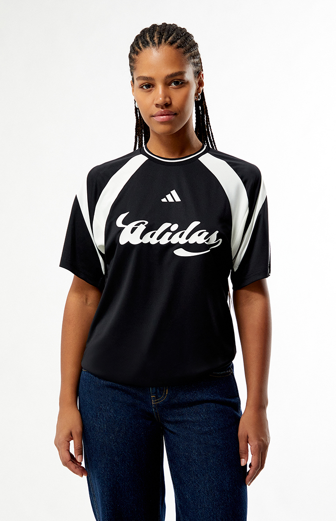adidas Black & White Her Short Sleeve Jersey | Pacsun