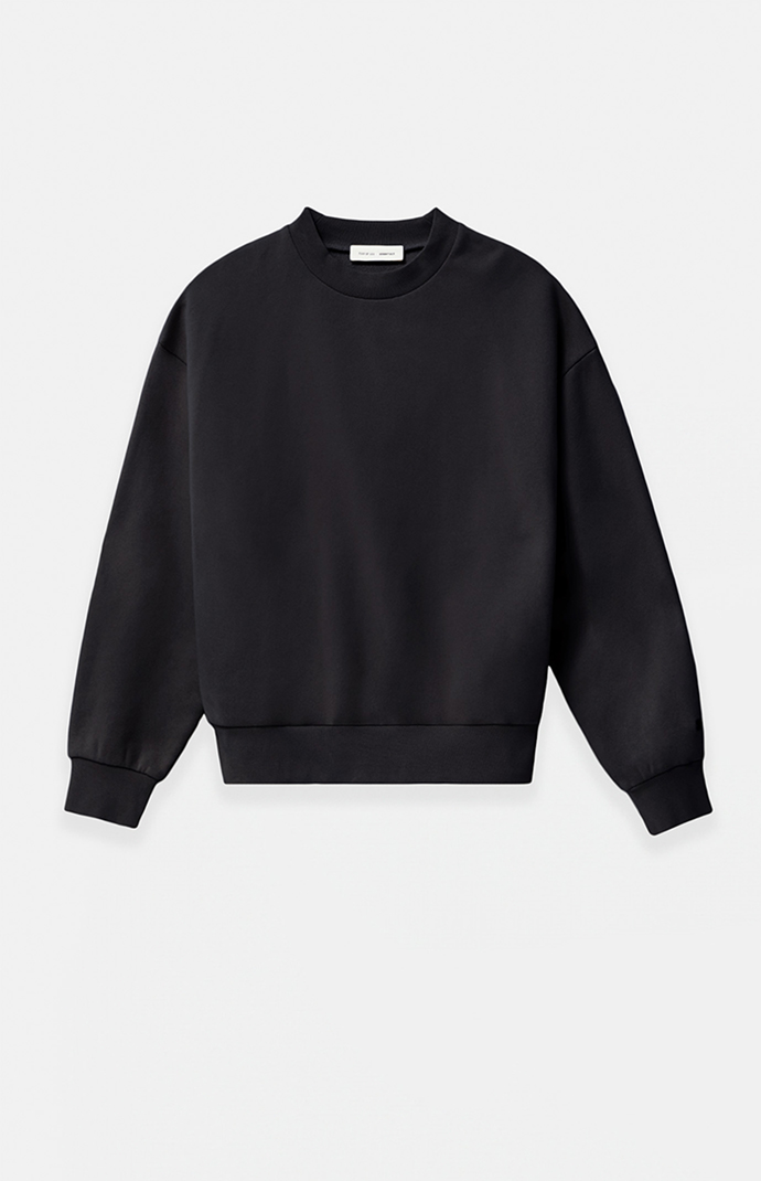トップス FEAR OF GOD ESSENTIALS Fleece Crewneck Fear of God ESSENTIALS Jet Black Classic Fleece Crew Neck
