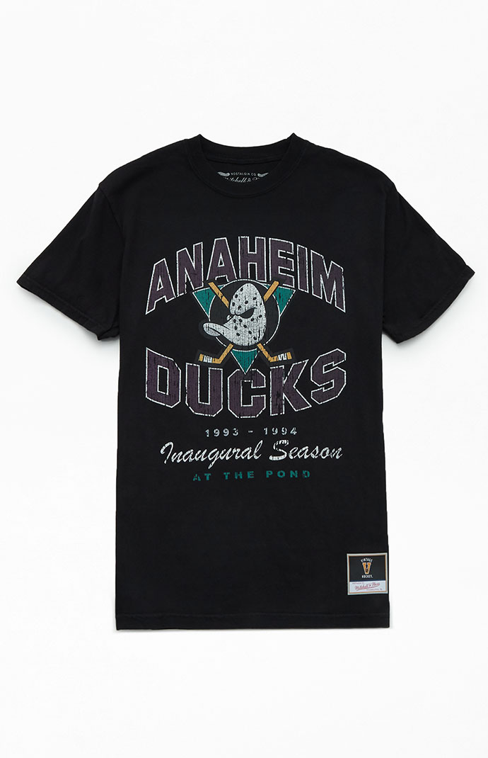 Mitchell & Ness Men's Anaheim Ducks T-Shirt in Black - Size Small