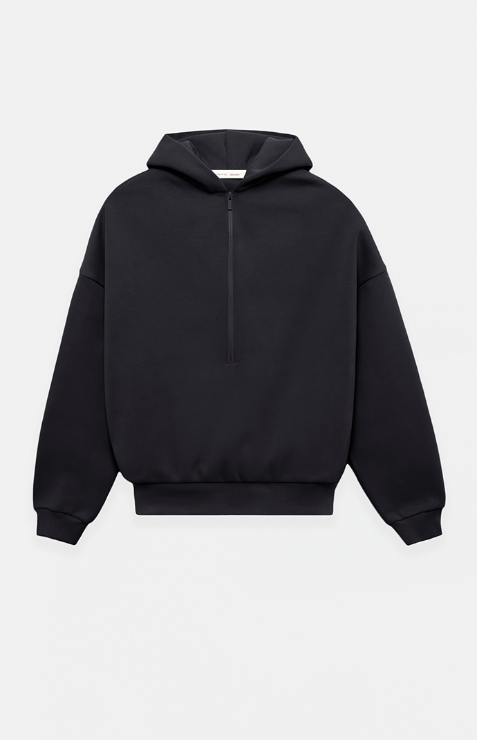 Fear of God ESSENTIALS Black Property Lounge Half Zip Hoodie | Pacsun