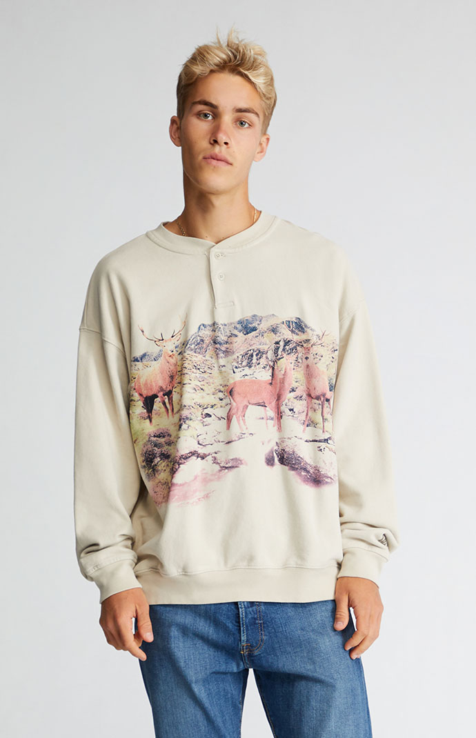Levi's Graphic Henley Crew Neck Sweatshirt | PacSun