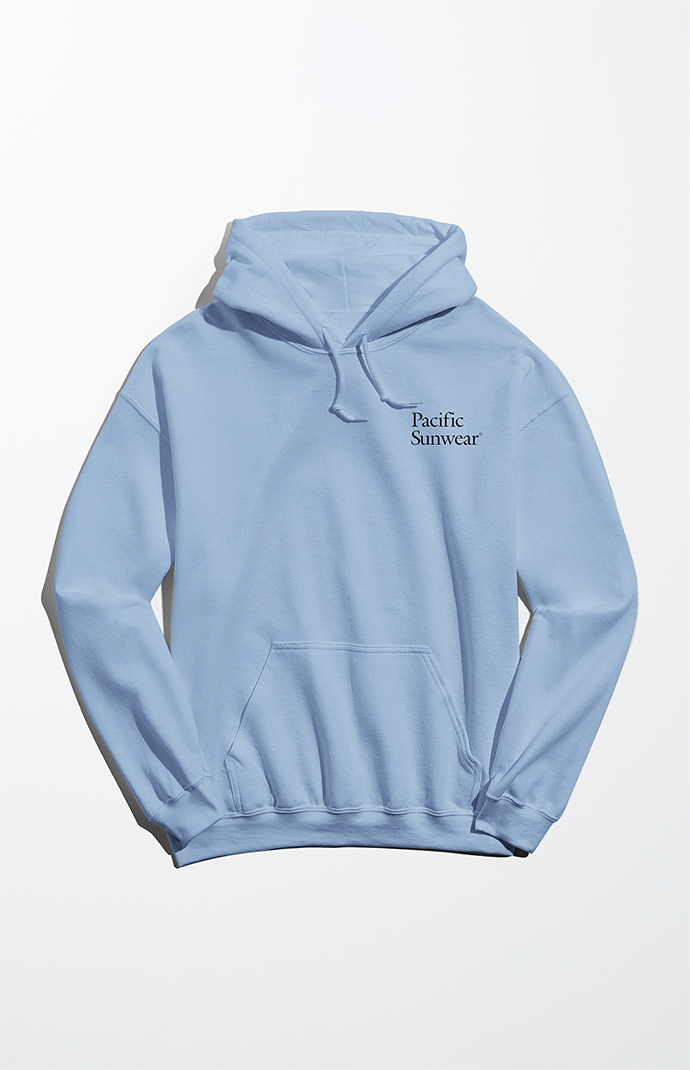 Light blue hoodie with design outlet
