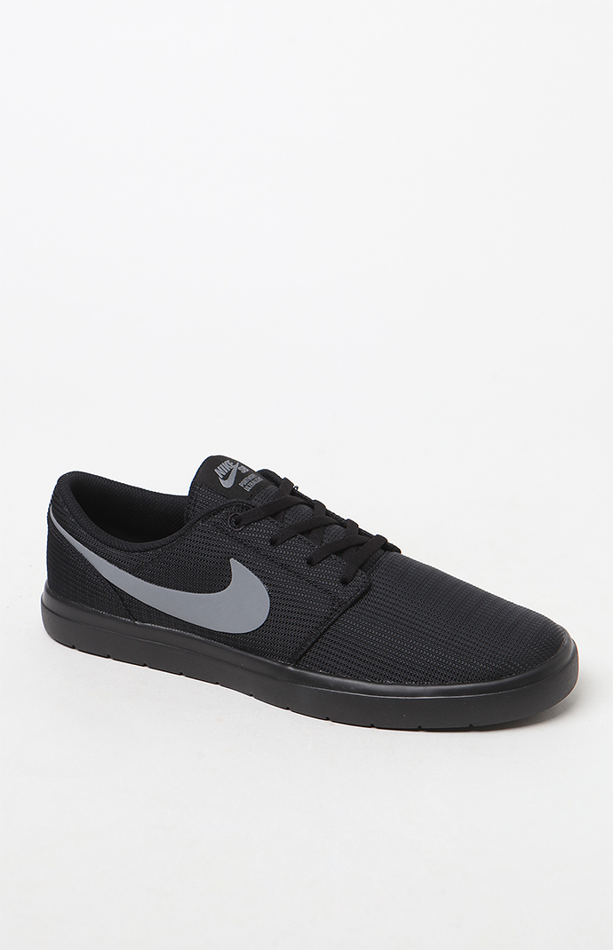 Nike SB Black Grey Portmore II Ultralight Shoes PacSun PacSun