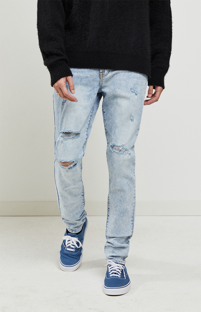 Pacsun stacked skinny shop ripped light jeans