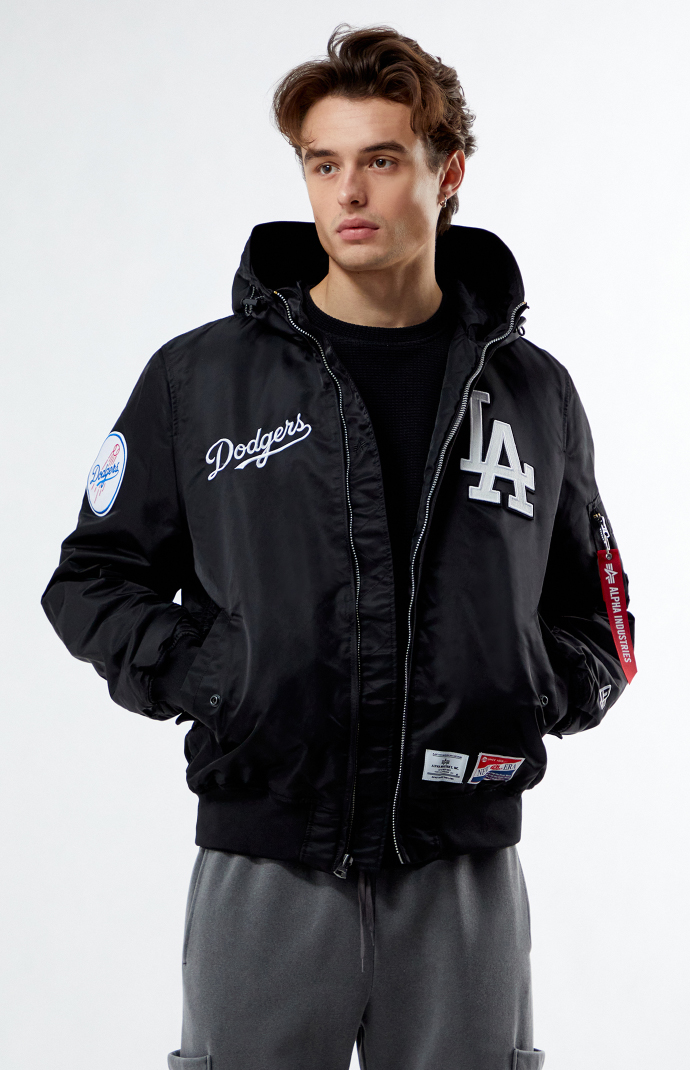 Newera■[Black Label]Pocket Bomber Jacket■送料込 Black-Varsity-Bomber-Jacket-
