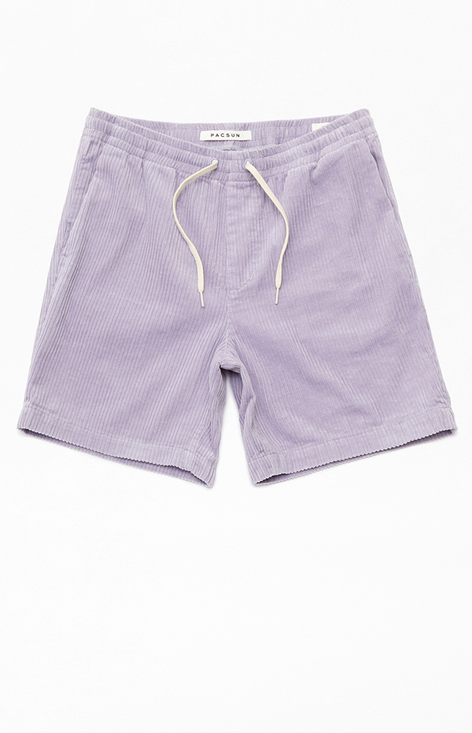 PacSun Lilac Corduroy Volley Shorts 