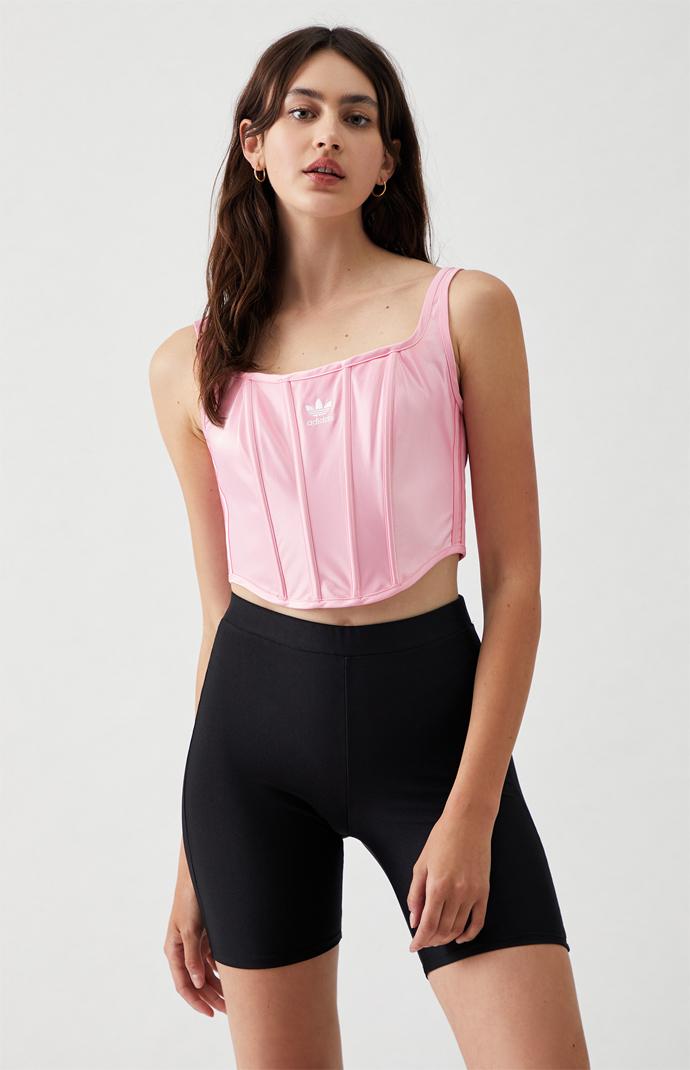 adidas Satin Corset Top | PacSun