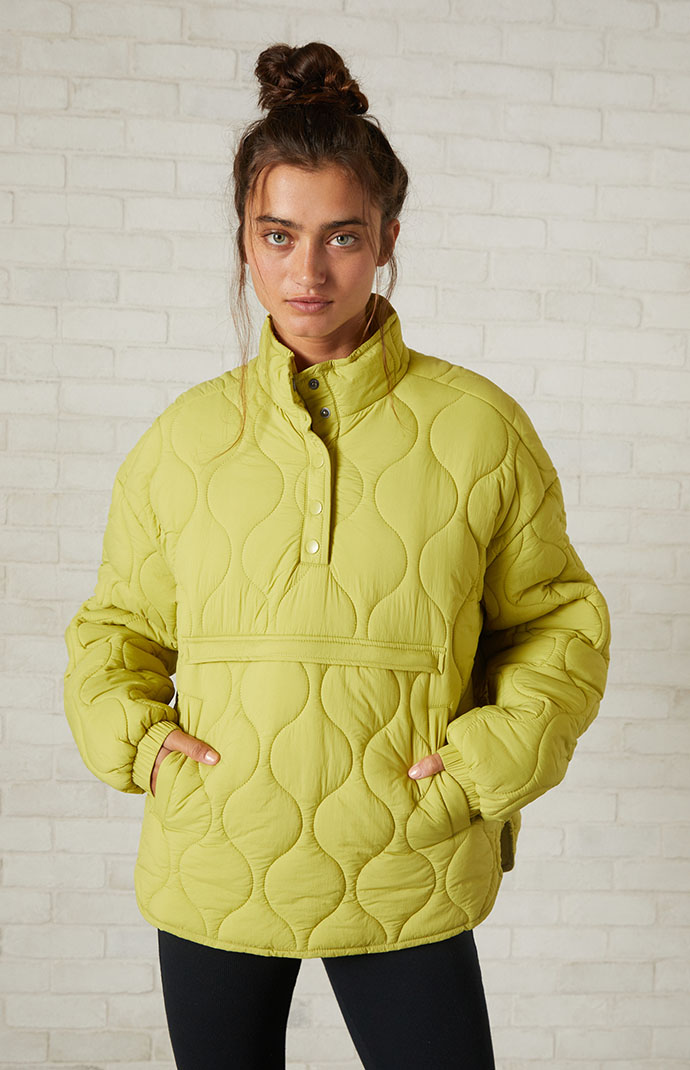 Pacsun yellow sales puffer jacket