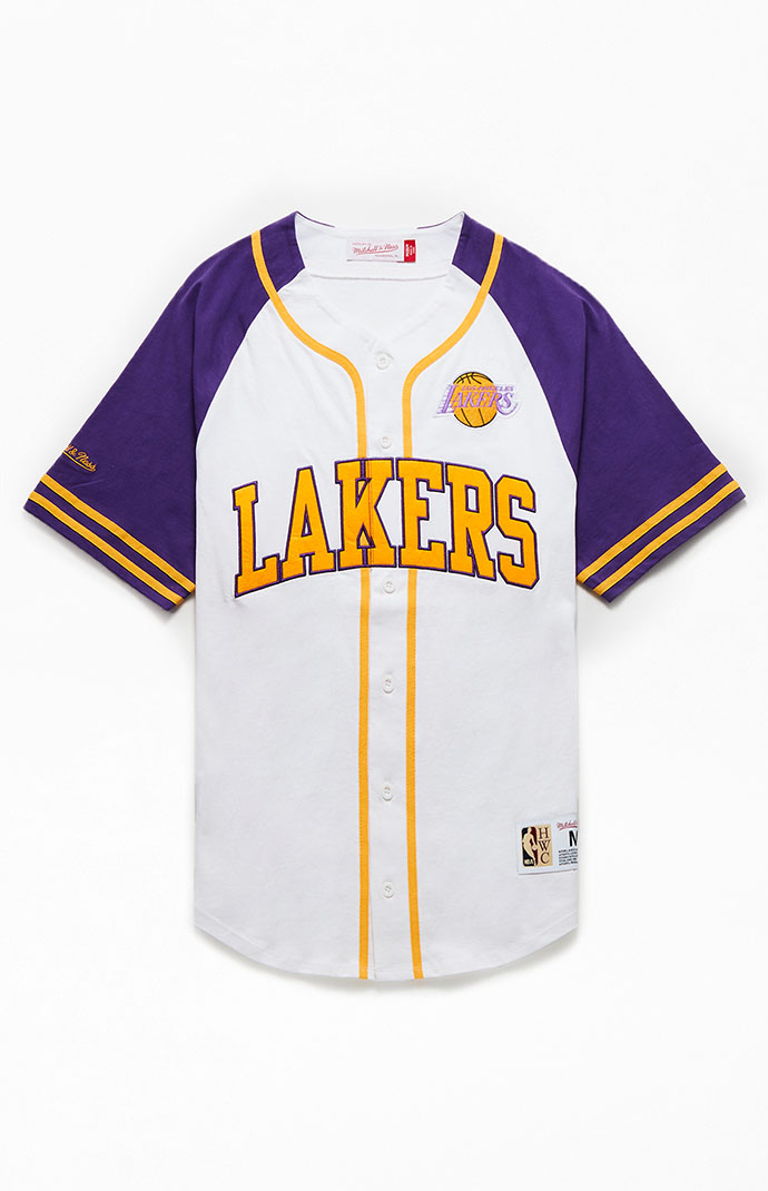 Blank LA Lakers Practice Jerseys, Lakers Purple & White