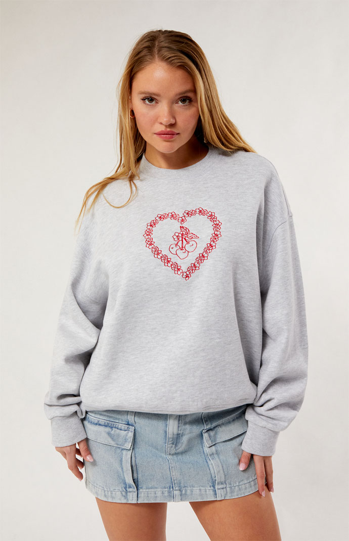 PacSun Luv & Cherries Crew Neck Sweatshirt | PacSun PacSun Luv & Cherries Crew Neck Sweatshirt | PacSun