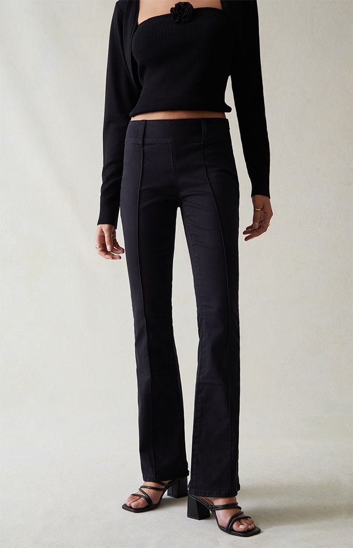 Pacsun Stretch Black Low Rise Flare Pants | Pacsun