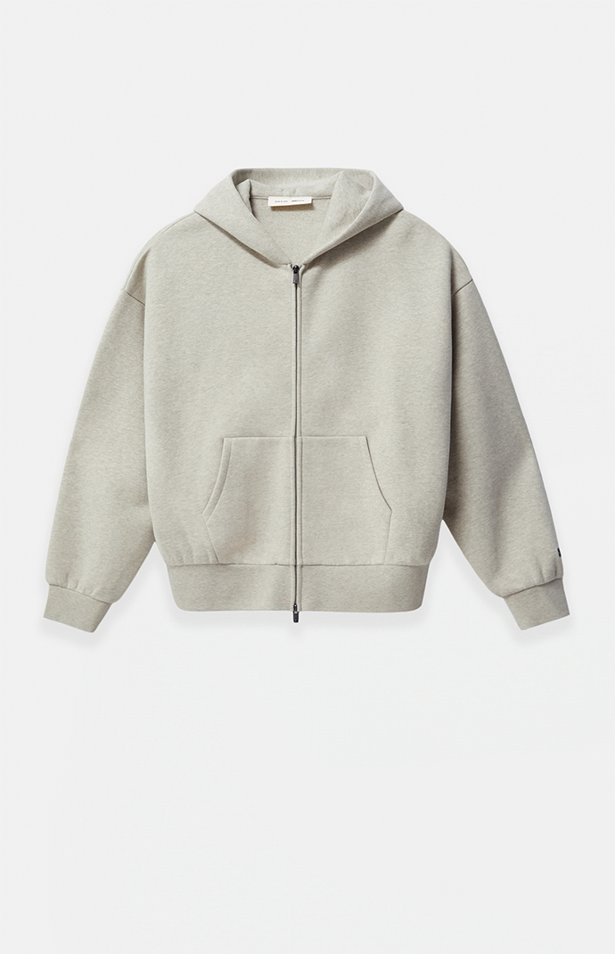 Fear of God Essentials Women's Heather Stone Classic Zip Up