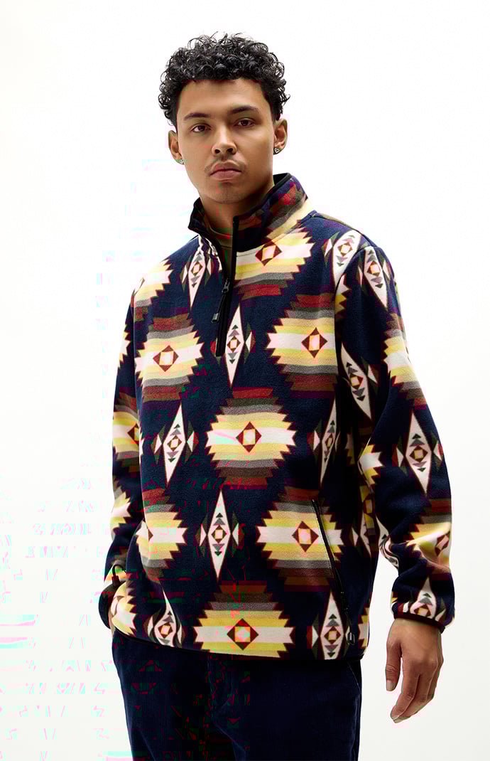PacSun Blanket Art 1 2 Zip Pullover Sweatshirt PacSun