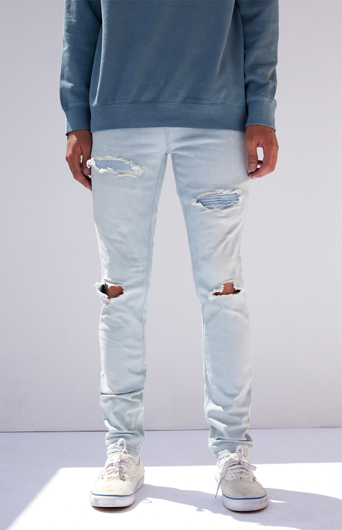 Pacsun stacked skinny shop ripped light jeans