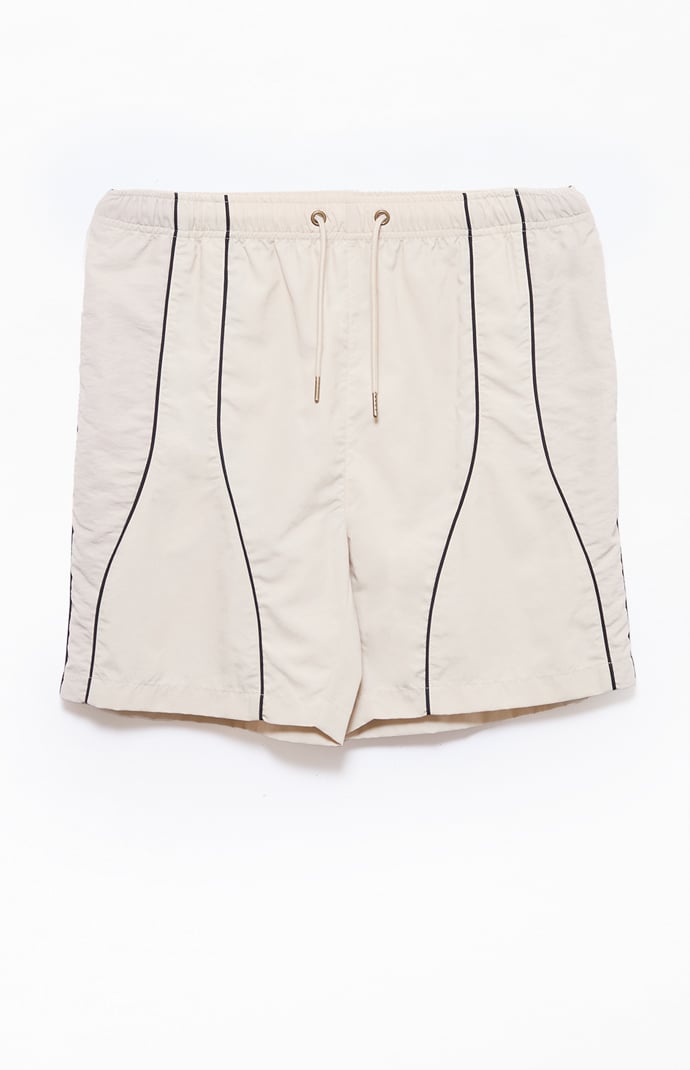 Pacsun Cream Piping Track Shorts | Pacsun