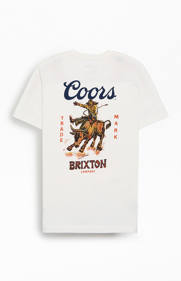 ★ブリクストン BRIXTON x Coors Tシャツ 関税込★ BRIXTON×COORS ブリクストン×クアーズ 150 ARCH T-SHIRTS CREAM