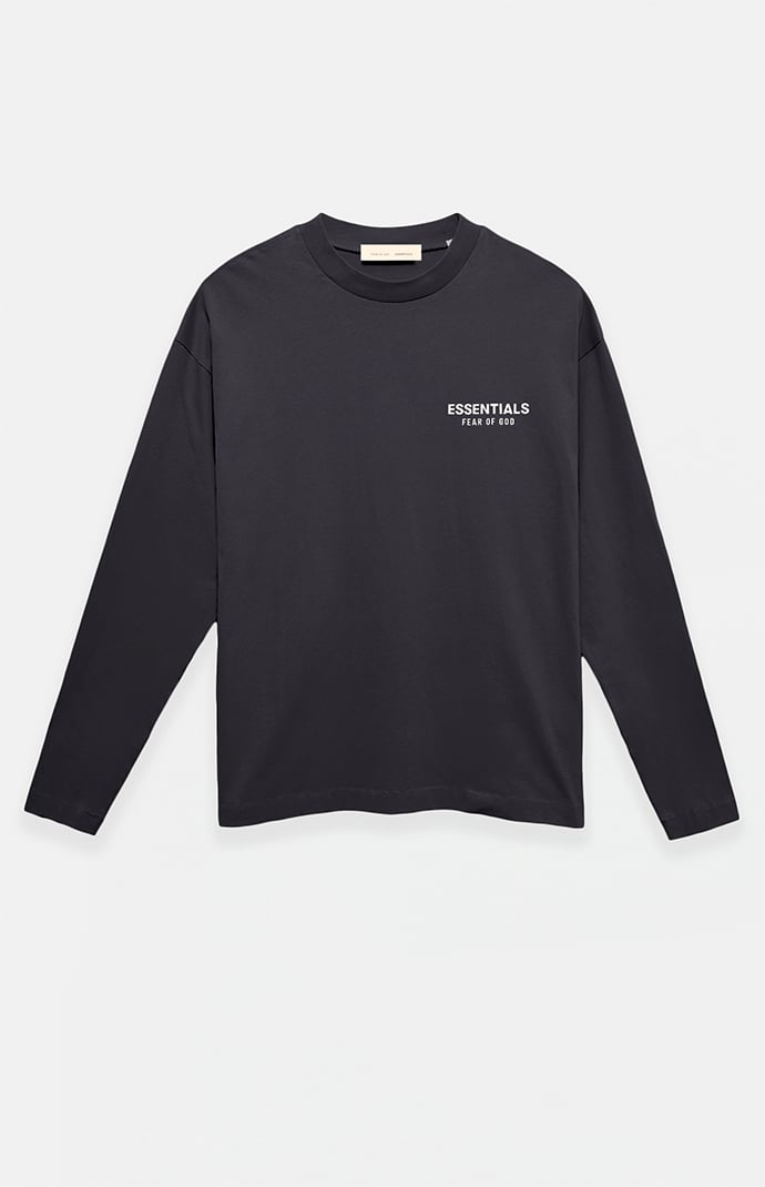 ESSENTIALS FEAR OF GOD 長袖カットソー ブラックSサイズ Fear of God ESSENTIALS Vintage Black Classic Long Sleeve T-Shirt
