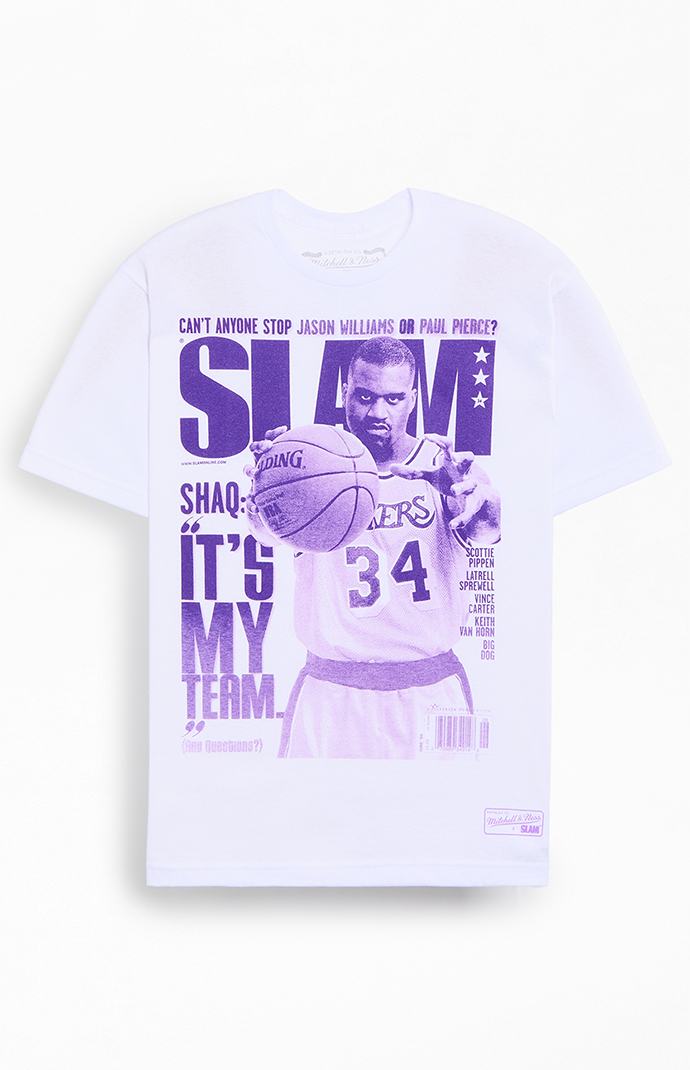 【oan】(Unisex) Basketball T-shirt Mitchell & Ness Slam Shaq Gradient T-Shirt | PacSun