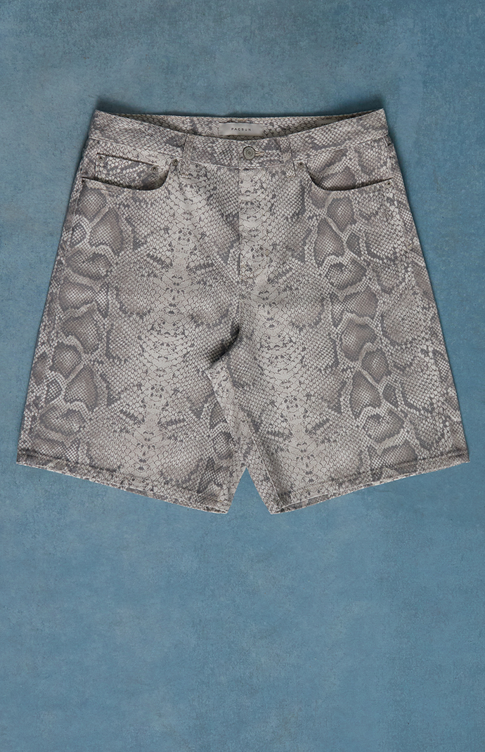 【新品未使用】 Snake Print Nylon Baggy Shorts Pacsun Parker Baggy Jean Shorts Snake Print | Pacsun