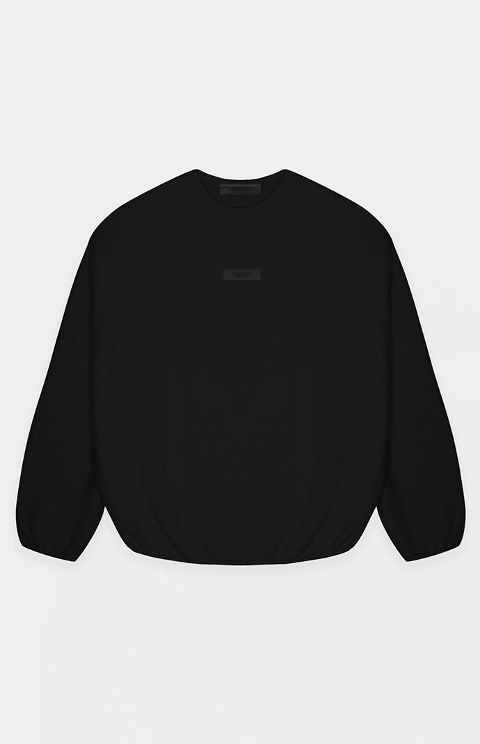 【FOG Essentials】 Black Fleece Crew Neck Sweatshirt Fear of God Essentials Black Fleece Crew Neck Sweatshirt