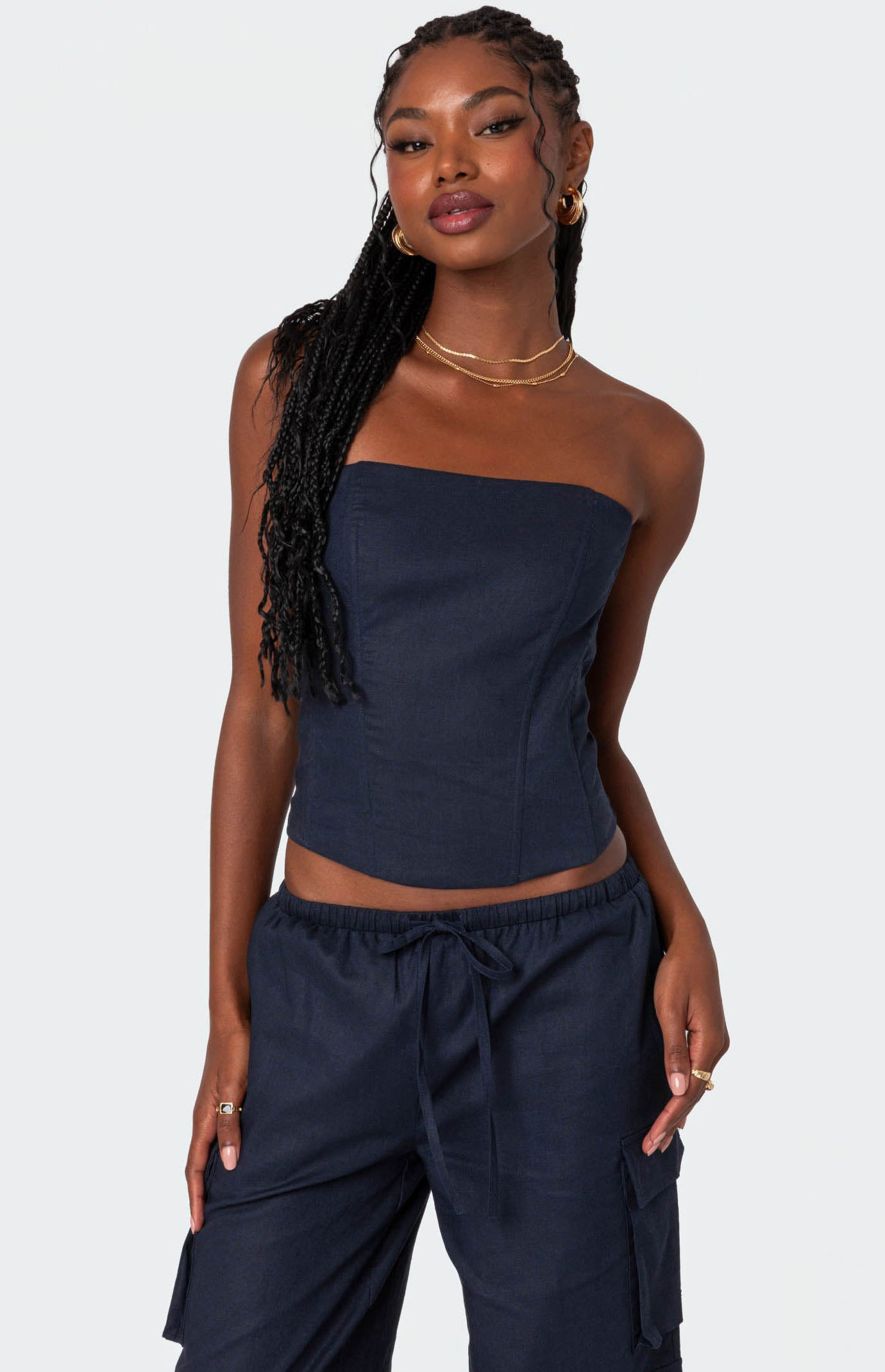 Edikted Bristol Linen Look Corset | PacSun