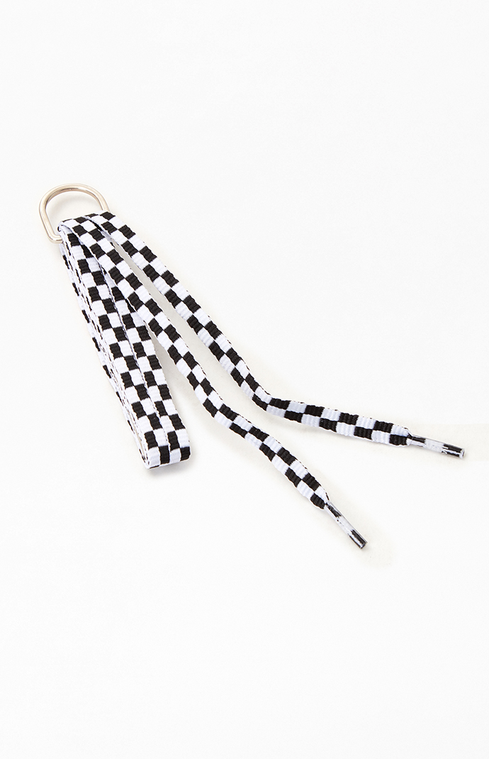 vans with checkered laces