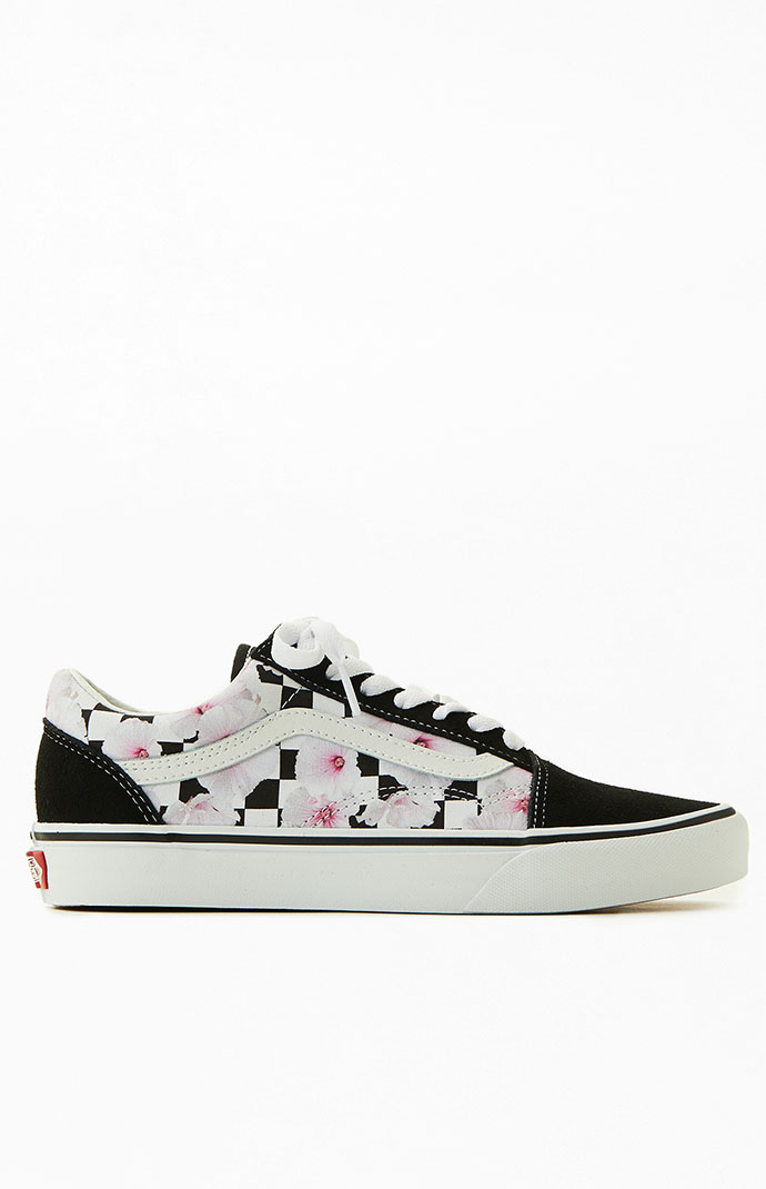Vans old clearance skool checker floral