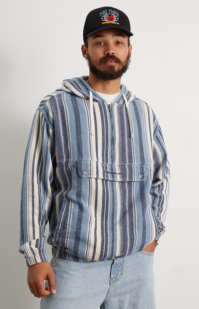 Quiksilver neo blue flannel hoodie on sale