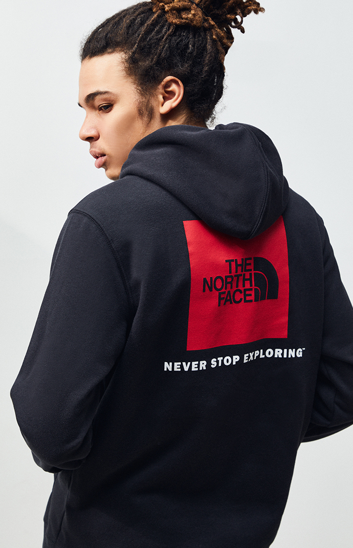 the north face box logo hoodie sweatshirt