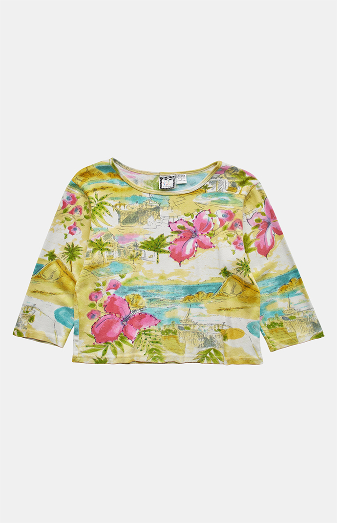 PS VINTAGE 2000s Tropical Y2K Graphic Top | Pacsun