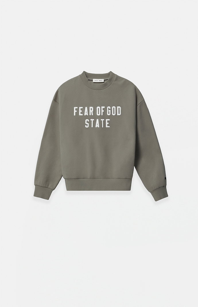 FEAR OF GOD STATE スウェットシャツ ブラック　エッセンシャルズ FLEECE CREWNECK | ESSENTIALS FEAR OF GOD(エッセンシャルズ