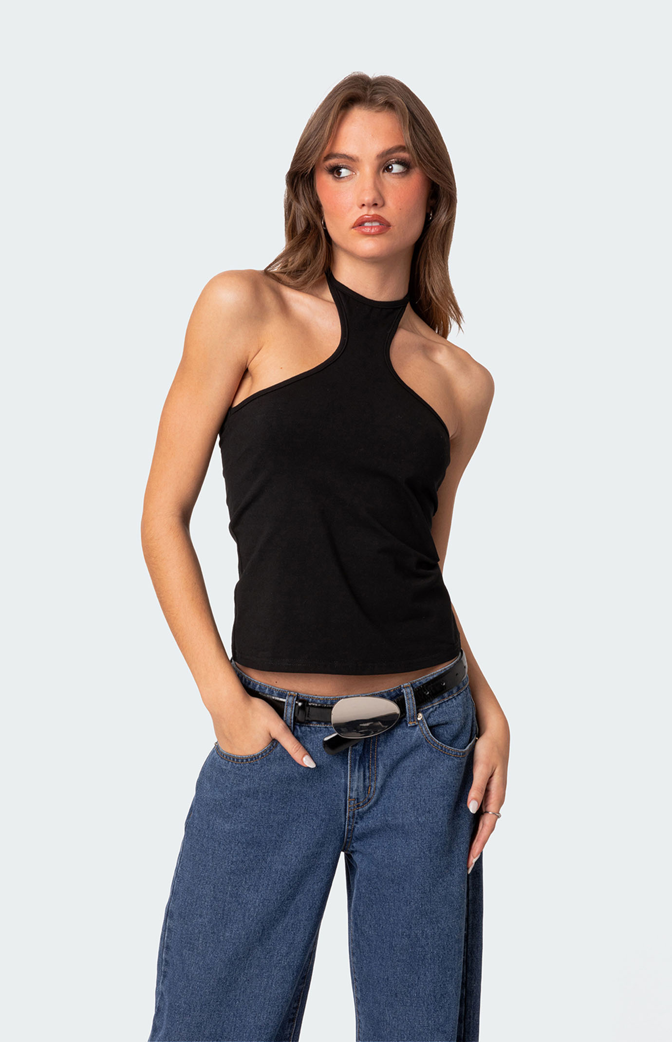 トップス tkered thread S daring halter tops THEREDTHREAD / ザレッドスレッド】S daring halter tops