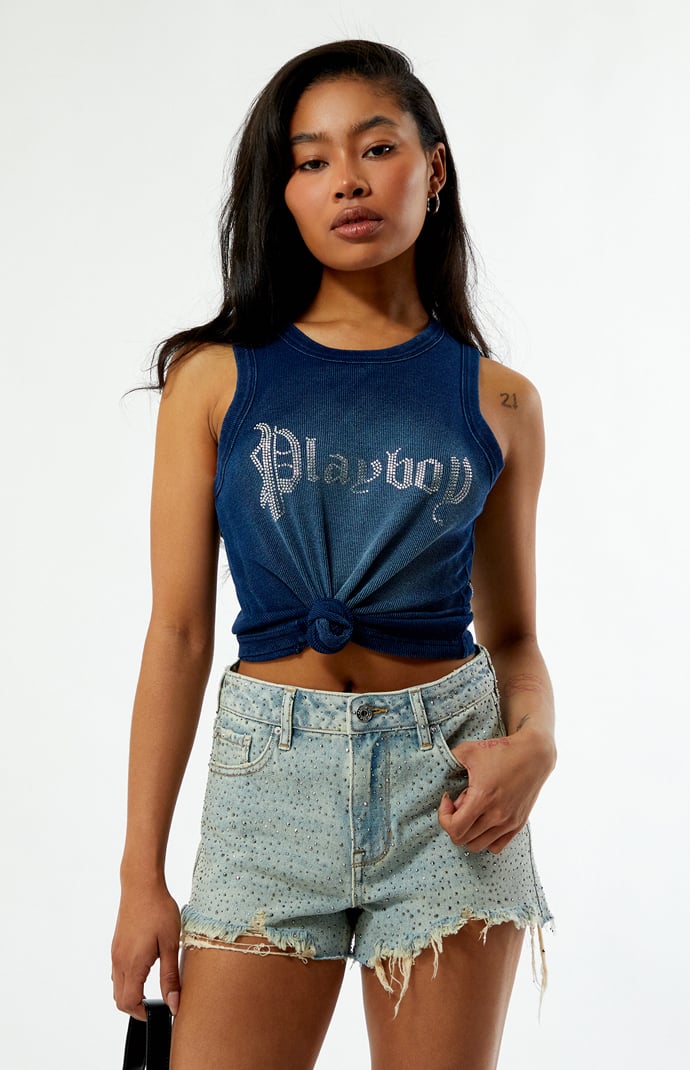 Playboy By PacSun Rhinestone Tank Top | PacSun