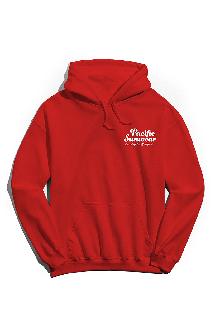 Red adidas hoodie pacsun 2025