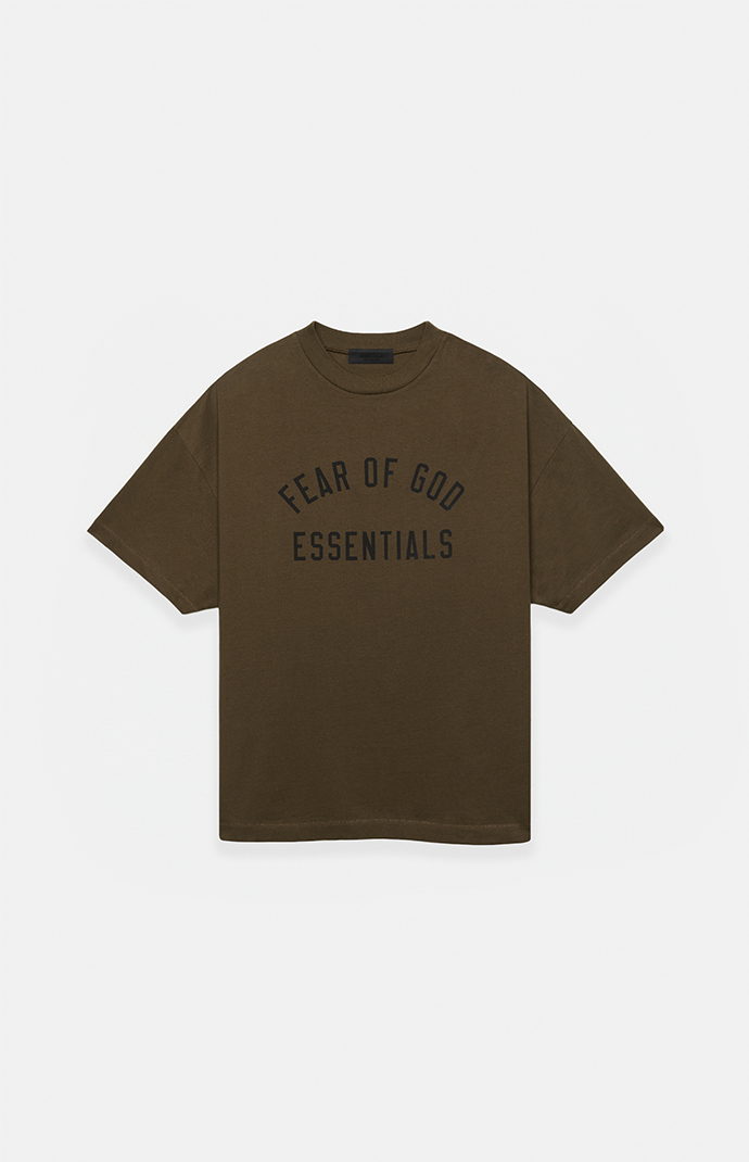 Fear of God Essentials Kids Olive Crew Neck T-Shirt | PacSun