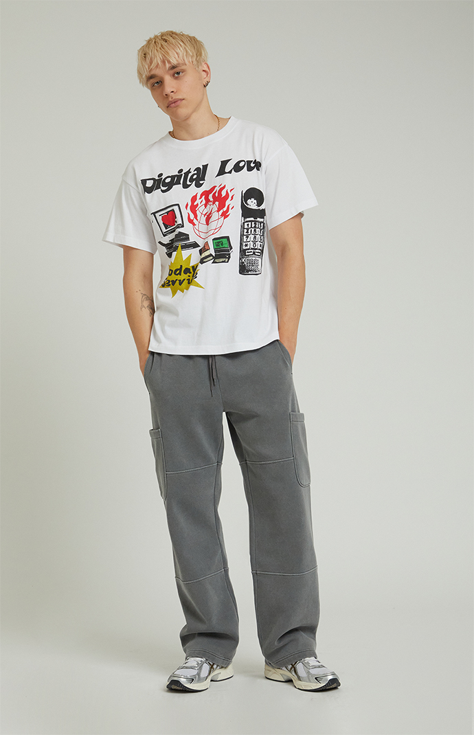 【IONSEOUL】Closer thermal cargo string sweatpants 4FM222 Cargo Pants for Men Baggy Parachute Pant Casual Trendy
