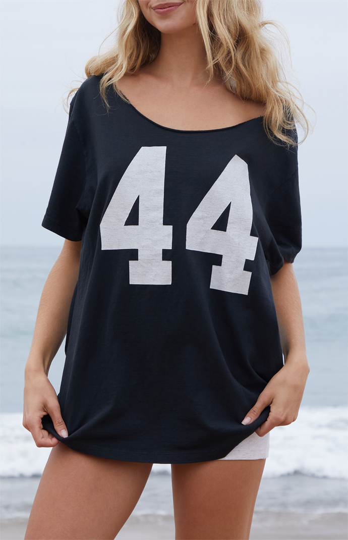 トップス Raglan Off-Shoulder Tee Asymmetrical Off-Shoulder Shirring Tee IN310 - Korean