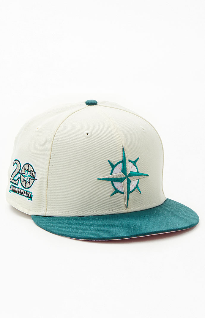 New Era Seattle Mariners 59FIFTY Fitted Hat - Black/ Mint/ Grey 7 1/8
