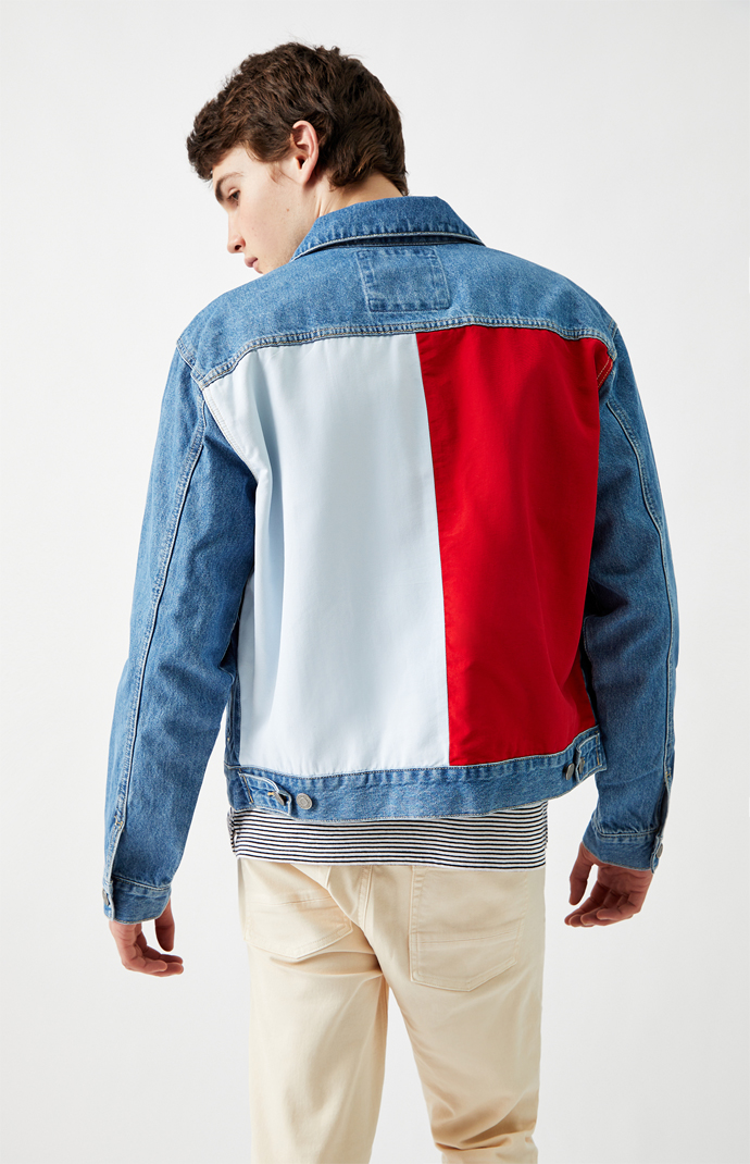 مسح tommy hilfiger flag denim jacket 