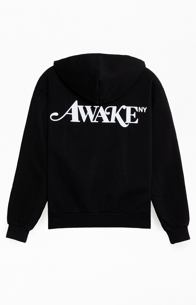 Awake NY Black Logo Full Zip Hoodie | Pacsun