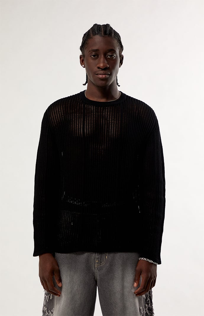 Pacsun Sunset Open Knit Crew Neck Sweater | Pacsun
